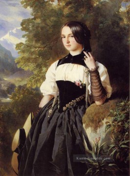 Franz Xaver Winterhalter Werke - Ein Schweizer Mädchen von Interlaken Königtum Porträt Franz Xaver Winterhalter